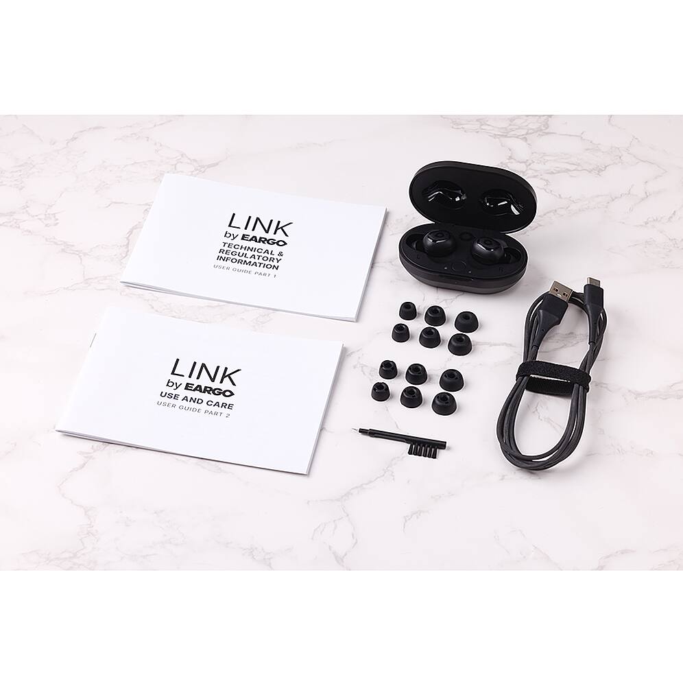 Alt View 15. Eargo - LINK by Eargo OTC Hearing Aids - Black.