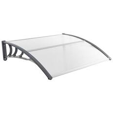 Front. Costway - Costway 48" x 40" Window Outdoor Awning Door Canopy Exterior Awning Canopy - Grey.