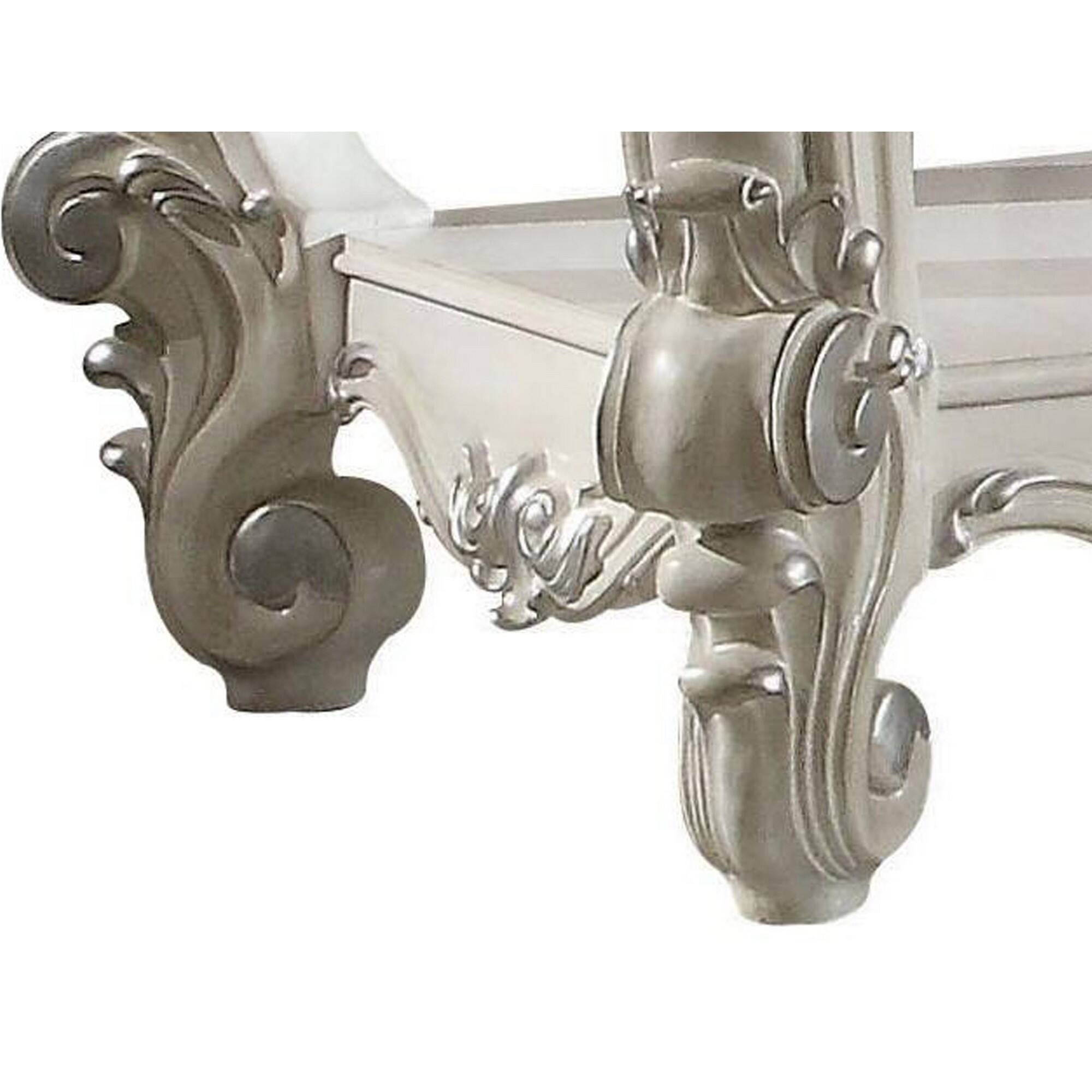 Alt View 2. Manhattan Lane - Wooden End Table with Bottom Shelf in White - White.