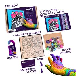 OKTO - Clay-by-Numbers Kit – “Raccoon” (11.4” x 11.4”)