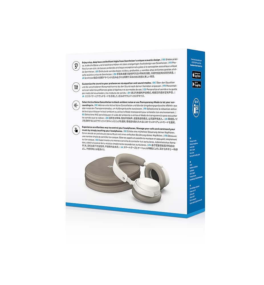 Alt View 14. Sennheiser - Sennheiser ACCENTUM Plus Wireless Bluetooth Headphones, Adaptive Hybrid ANC, Smart Adaptive Features. - White.