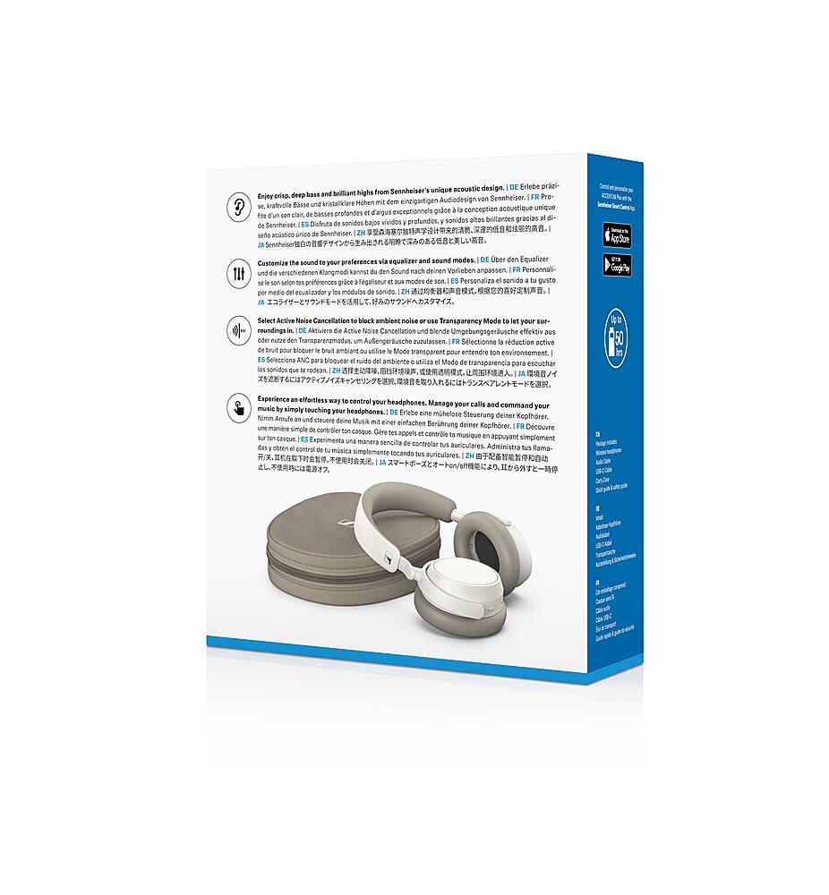 Alt View 14. Sennheiser - Sennheiser ACCENTUM Plus Wireless Bluetooth Headphones, Adaptive Hybrid ANC, Smart Adaptive Features. - White.