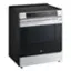 Angle. LG - 6.3 Cu. Ft. Smart Slide-in Electric Induction True Convection Range with EasyClean and Air Fry - PrintProof Stainless Steel.