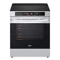 LG - 30-in Wide 6.3 Cu. Ft. Smart Slide-in Electric Induction Convection Range with 5 Elements, EasyClean and Air Fry - Stainless Steel