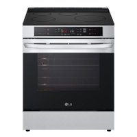 LG - 6.3 Cu. Ft. Smart Slide-in Electric Induction True Convection Range with EasyClean and Air Fry - Stainless Steel - Front_Zoom