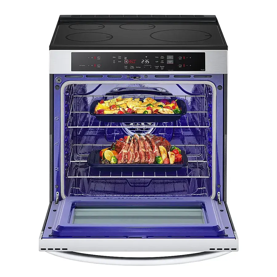 Alt View 13. LG - 6.3 Cu. Ft. Smart Slide-in Electric Induction True Convection Range with EasyClean and Air Fry - PrintProof Stainless Steel.