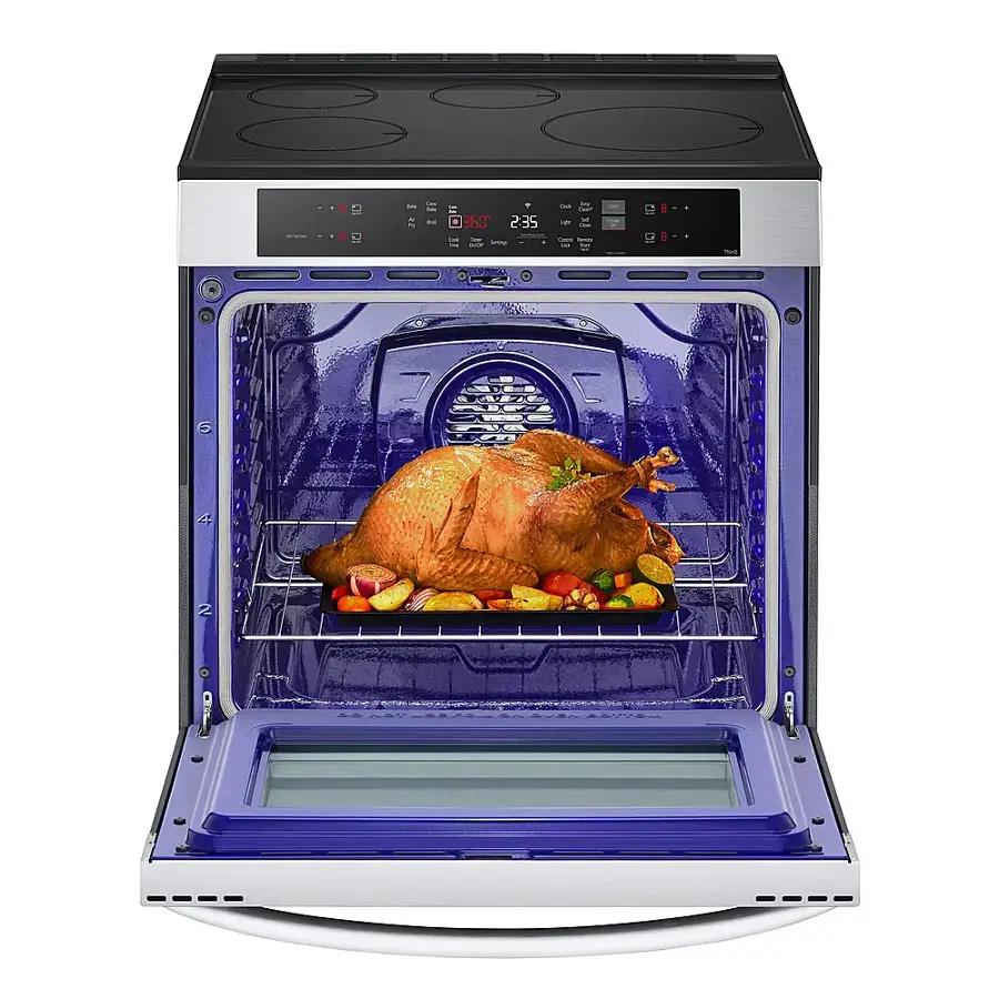 Alt View 14. LG - 6.3 Cu. Ft. Smart Slide-in Electric Induction True Convection Range with EasyClean and Air Fry - PrintProof Stainless Steel.