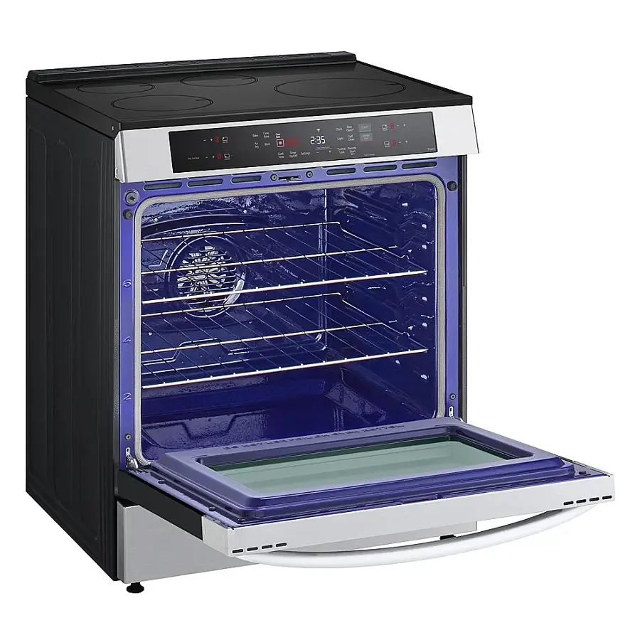 Alt View 15. LG - 6.3 Cu. Ft. Smart Slide-in Electric Induction True Convection Range with EasyClean and Air Fry - PrintProof Stainless Steel.