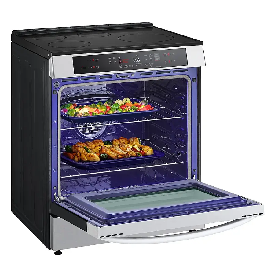 Alt View 16. LG - 6.3 Cu. Ft. Smart Slide-in Electric Induction True Convection Range with EasyClean and Air Fry - PrintProof Stainless Steel.