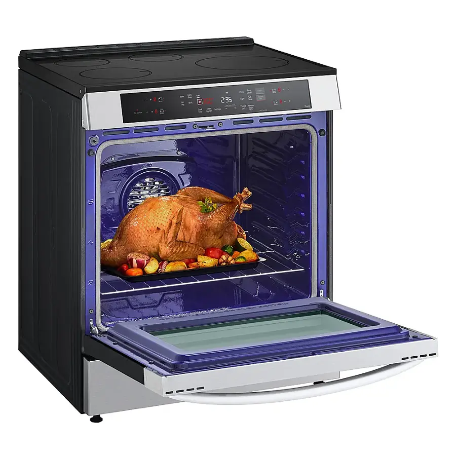 Alt View 17. LG - 6.3 Cu. Ft. Smart Slide-in Electric Induction True Convection Range with EasyClean and Air Fry - PrintProof Stainless Steel.