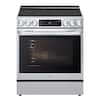 Front. LG - 6.3 Cu. Ft. Slide-In Electric Induction True Convection Range with EasyClean and Air Fry - PrintProof Stainless Steel.