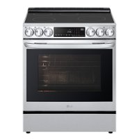 LG - 6.3 Cu. Ft. Freestanding Electric Induction True Convection Range with EasyClean and Air Fry - Stainless Steel - Front_Zoom
