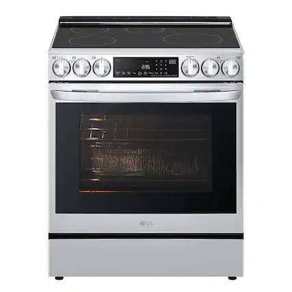 Front. LG - 6.3 Cu. Ft. Slide-In Electric Induction True Convection Range with EasyClean and Air Fry - PrintProof Stainless Steel.