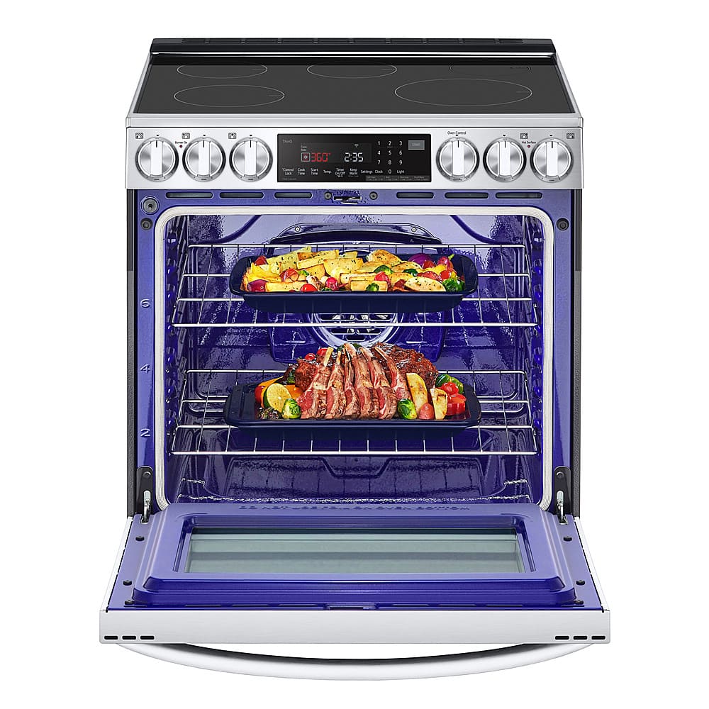 Alt View 14. LG - 6.3 Cu. Ft. Slide-In Electric Induction True Convection Range with EasyClean and Air Fry - PrintProof Stainless Steel.