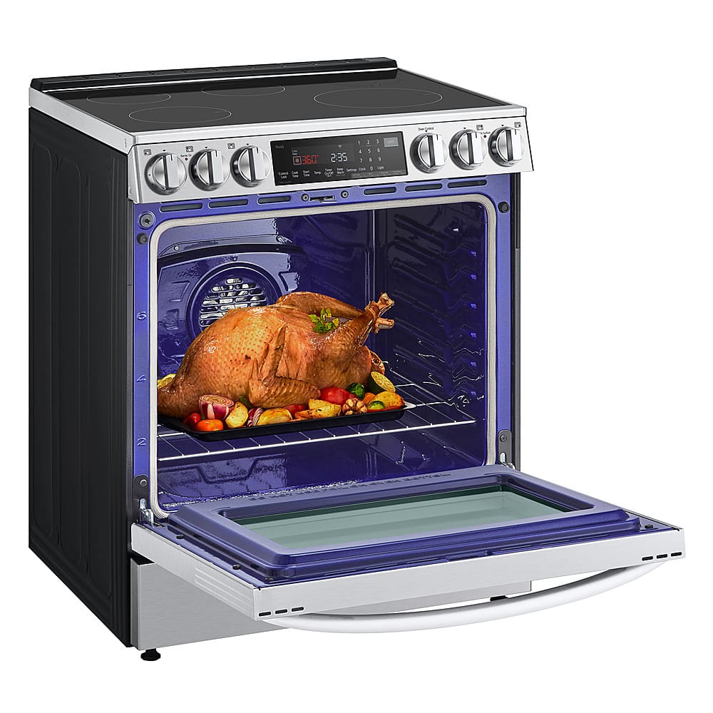 Alt View 17. LG - 6.3 Cu. Ft. Slide-In Electric Induction True Convection Range with EasyClean and Air Fry - PrintProof Stainless Steel.