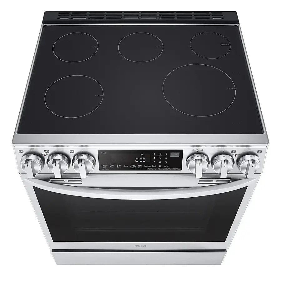 Alt View 19. LG - 6.3 Cu. Ft. Slide-In Electric Induction True Convection Range with EasyClean and Air Fry - PrintProof Stainless Steel.