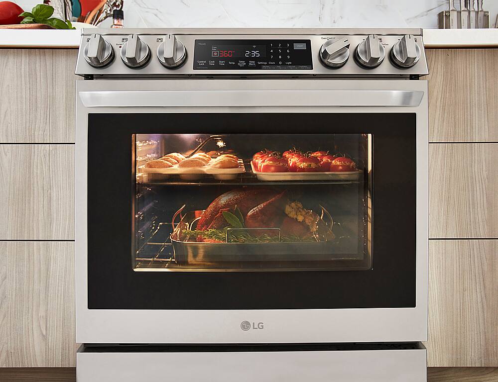 Alt View 31. LG - 6.3 Cu. Ft. Slide-In Electric Induction True Convection Range with EasyClean and Air Fry - PrintProof Stainless Steel.