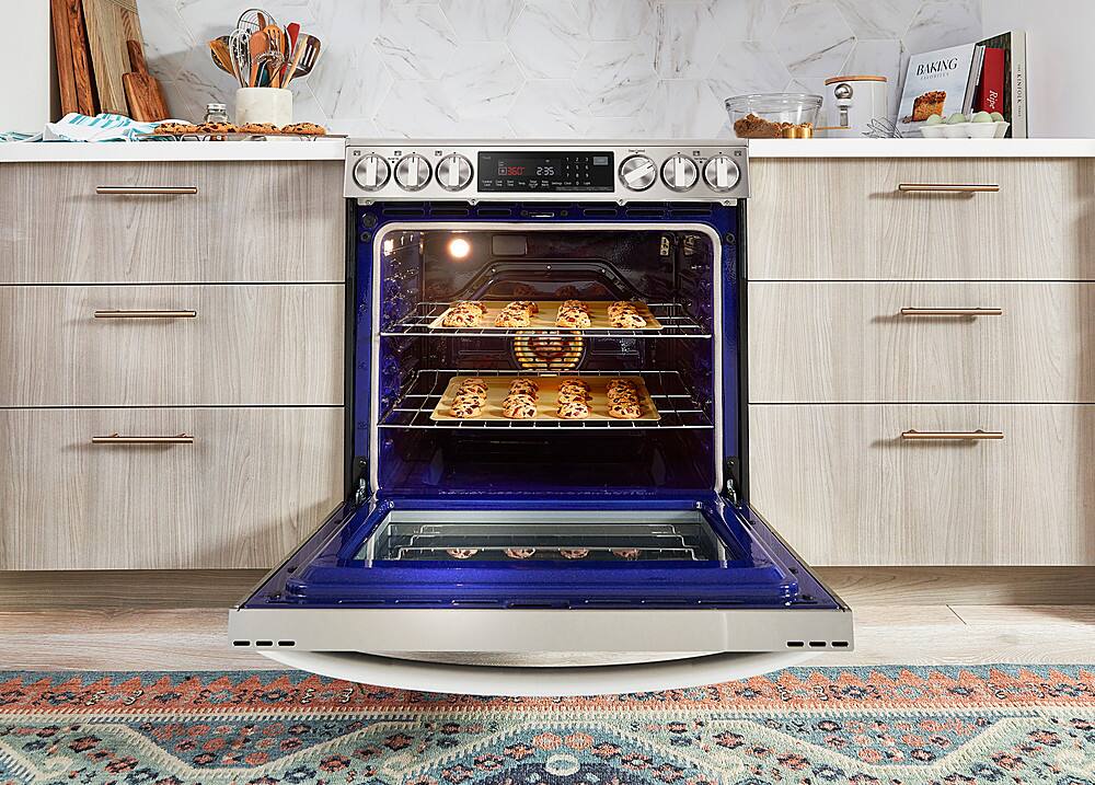 Alt View 34. LG - 6.3 Cu. Ft. Slide-In Electric Induction True Convection Range with EasyClean and Air Fry - PrintProof Stainless Steel.