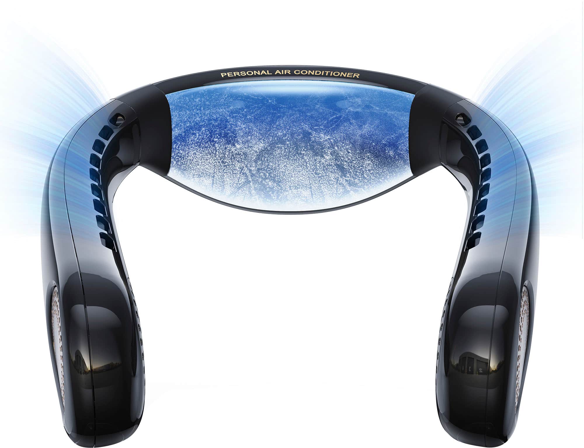 Left View: TORRAS - COOLiFY Air Wearable Air Conditioner 5000mAh - Golden Black