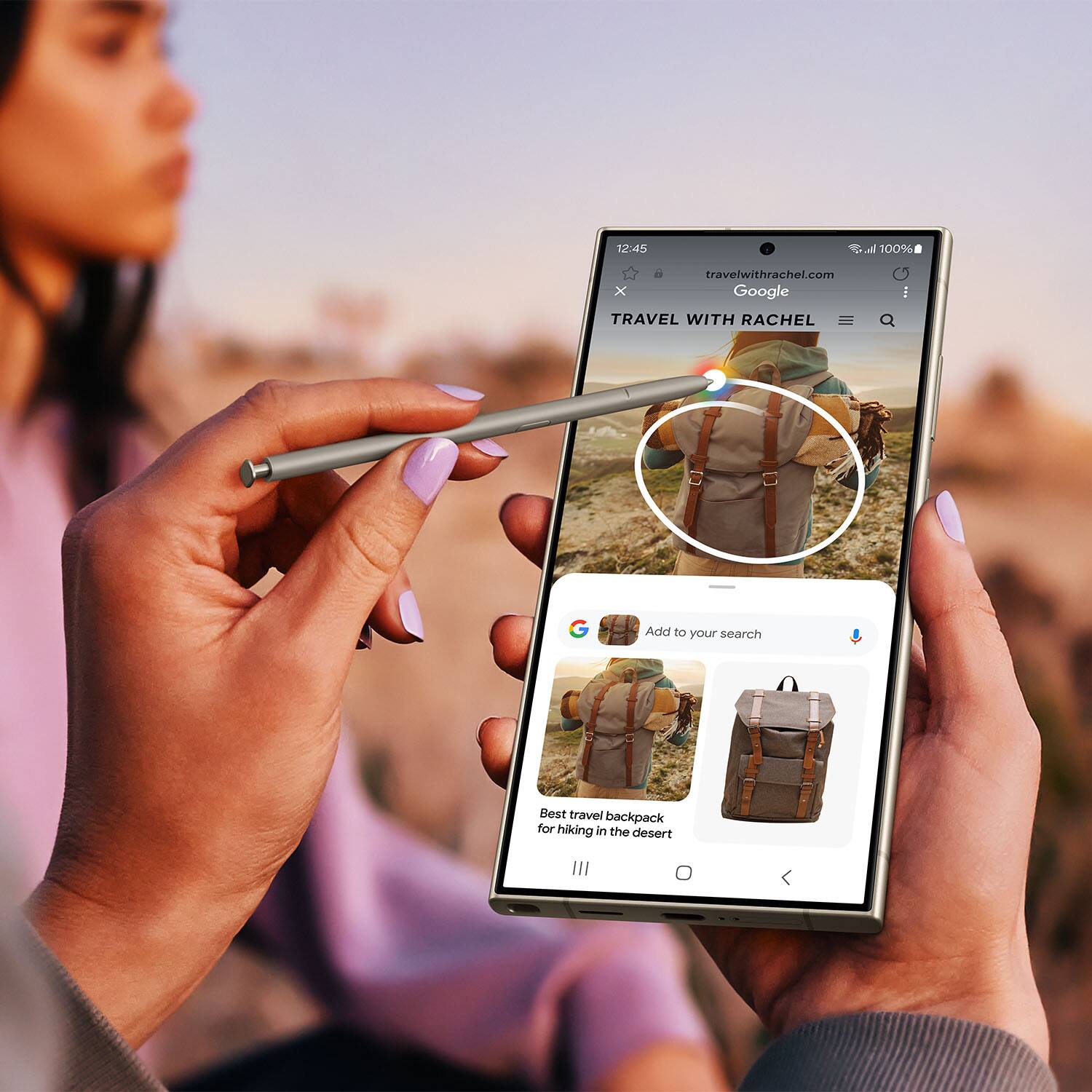 Alt View 13. Samsung - Geek Squad Certified Refurbished Galaxy S24 Ultra 512GB - Titanium Violet.