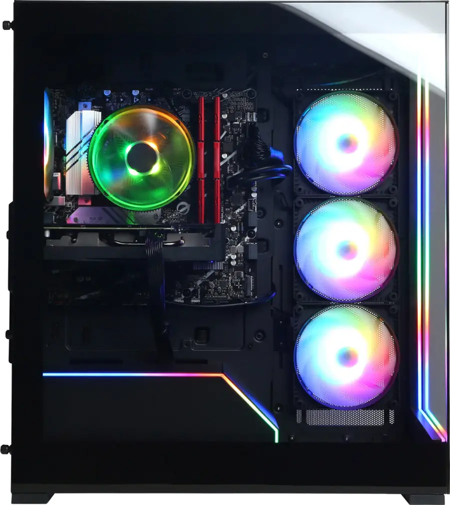 Alt View 15. CyberPowerPC - Gamer Master Gaming Desktop - AMD Ryzen 5 5500 - 16GB Memory - AMD Radeon RX 6500 XT 4GB - 1TB SSD - Black.