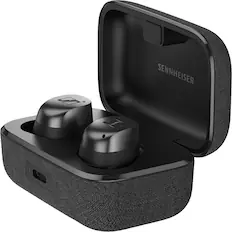 Front. Sennheiser - MOMENTUM True Wireless 4 Earbuds - Black.