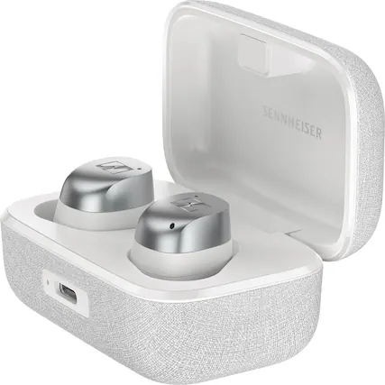Front. Sennheiser - MOMENTUM True Wireless 4 Earbuds - White.