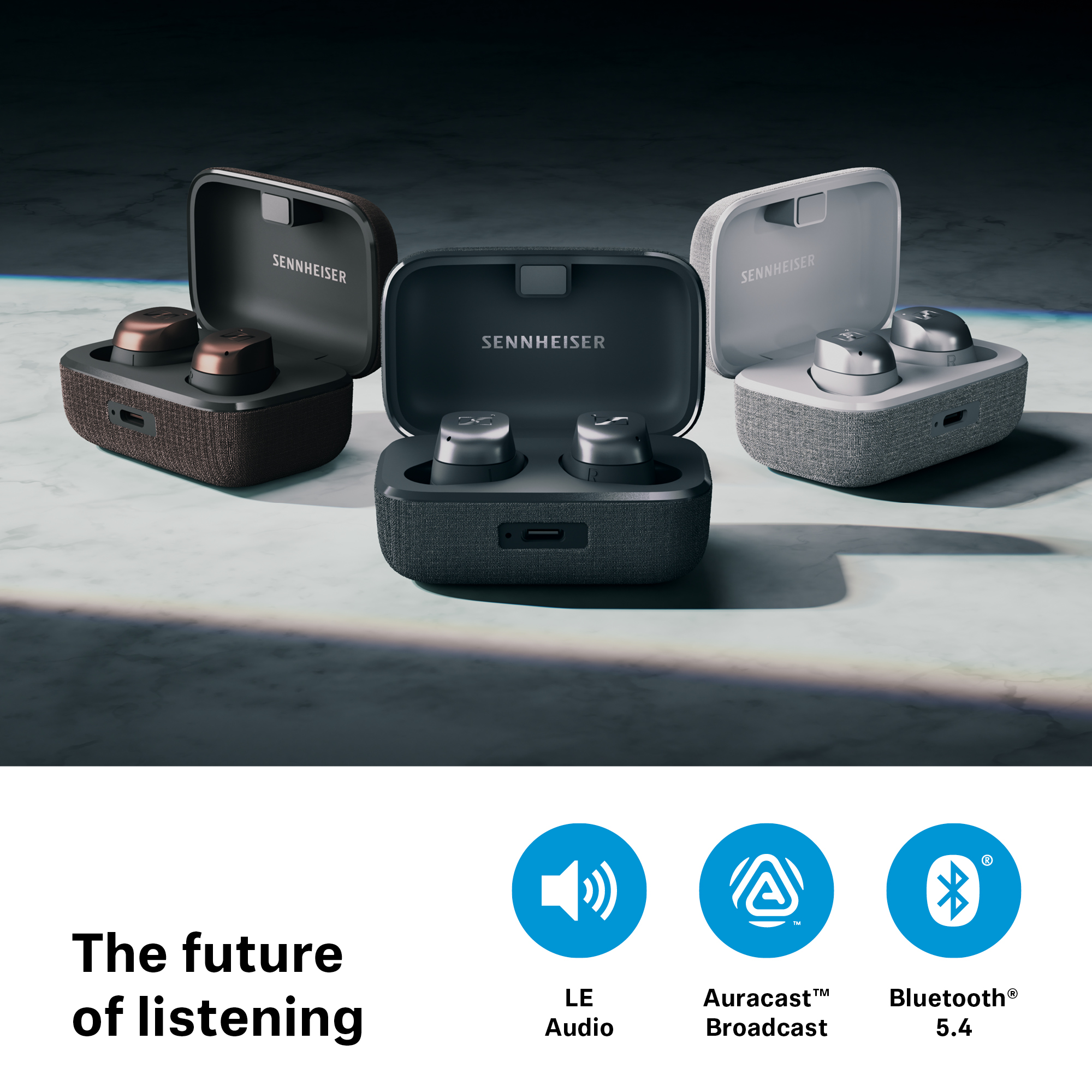 Alt View 12. Sennheiser - MOMENTUM True Wireless 4 Earbuds - White.