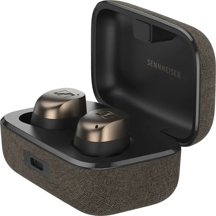 sennheiser momentum 4 true wireless earbuds black copper