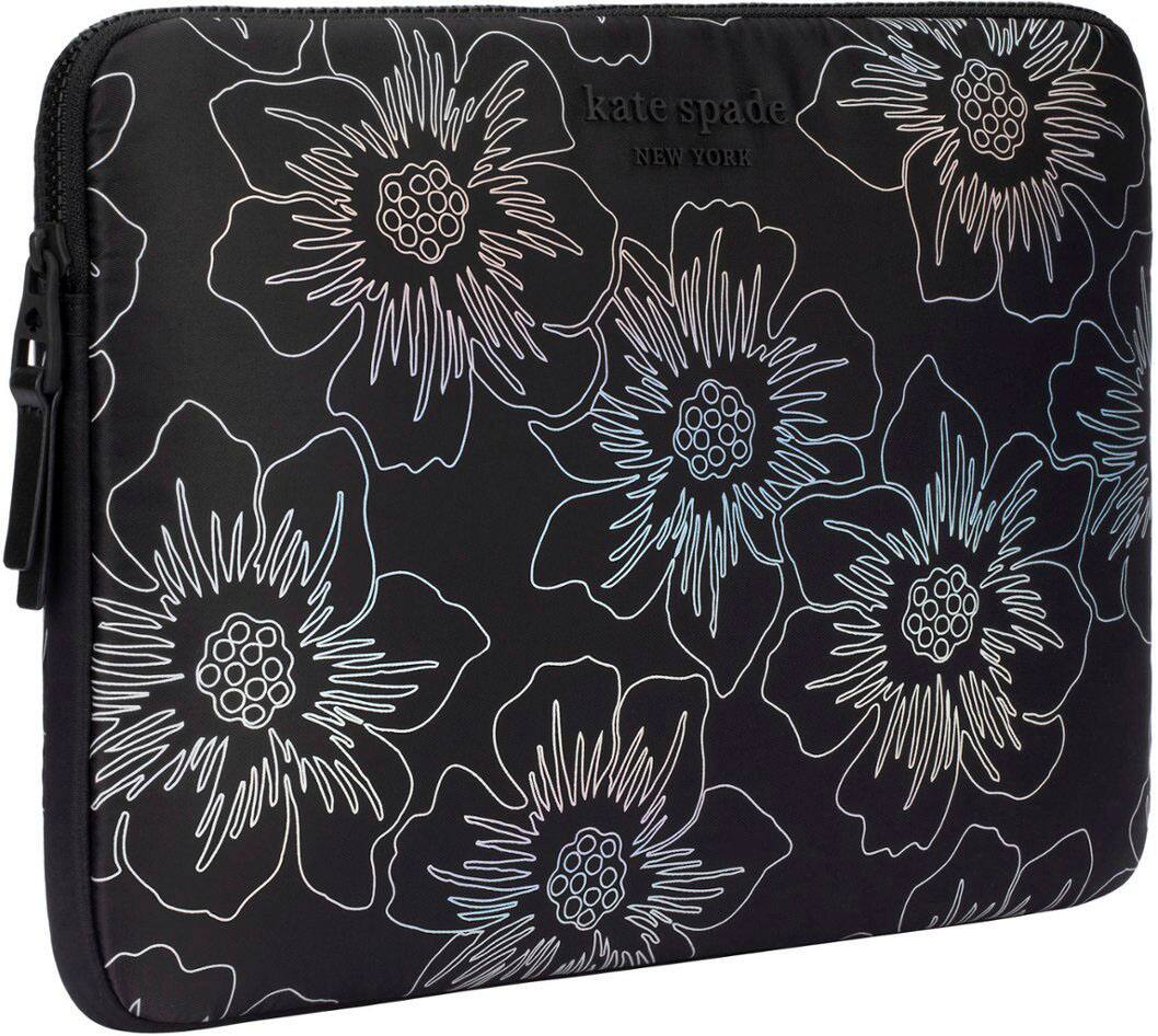 Back. kate spade new york - Puffer Sleeve for up to 14" Laptop - Hollyhock Iridescent Black.