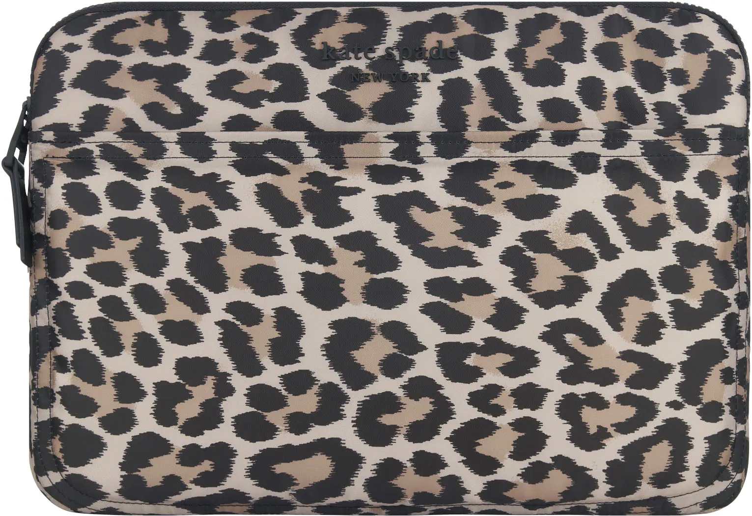 Front. kate spade new york - Puffer Sleeve for up to 14" Laptop - Classic Leopard.