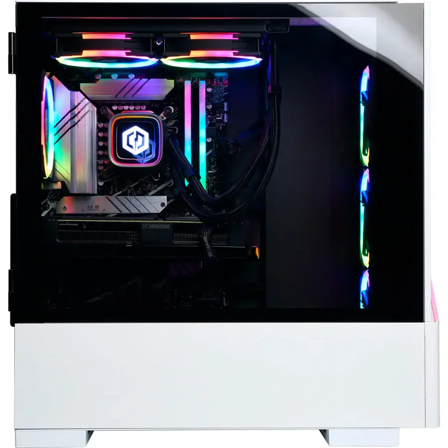 Alt View 15. CyberPowerPC - Gamer Supreme Gaming Desktop - AMD Ryzen 7 7800X3D - 32GB Memory - NVIDIA GeForce RTX 4070 SUPER 12GB - 2TB SSD - White.