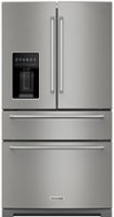 KitchenAid - 26 cu. ft. French Door Refrigerator with Ice and Water Dispenser - Stainless Steel - Front_Zoom
