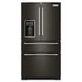 KitchenAid - 26 cu. ft. French Door Refrigerator with Ice and Water Dispenser - Black Stainless Steel