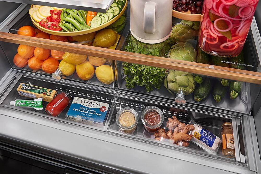 Alt View 16. KitchenAid - 26 cu. ft. French Door Refrigerator with Ice and Water Dispenser - Black Stainless Finish.