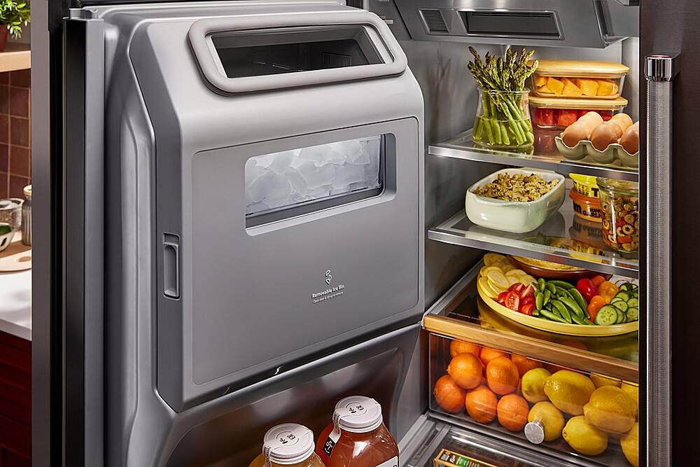 Alt View 17. KitchenAid - 26 cu. ft. French Door Refrigerator with Ice and Water Dispenser - Black Stainless Finish.