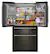 Left. KitchenAid - 26 cu. ft. French Door Refrigerator with Ice and Water Dispenser - Black Stainless Finish.