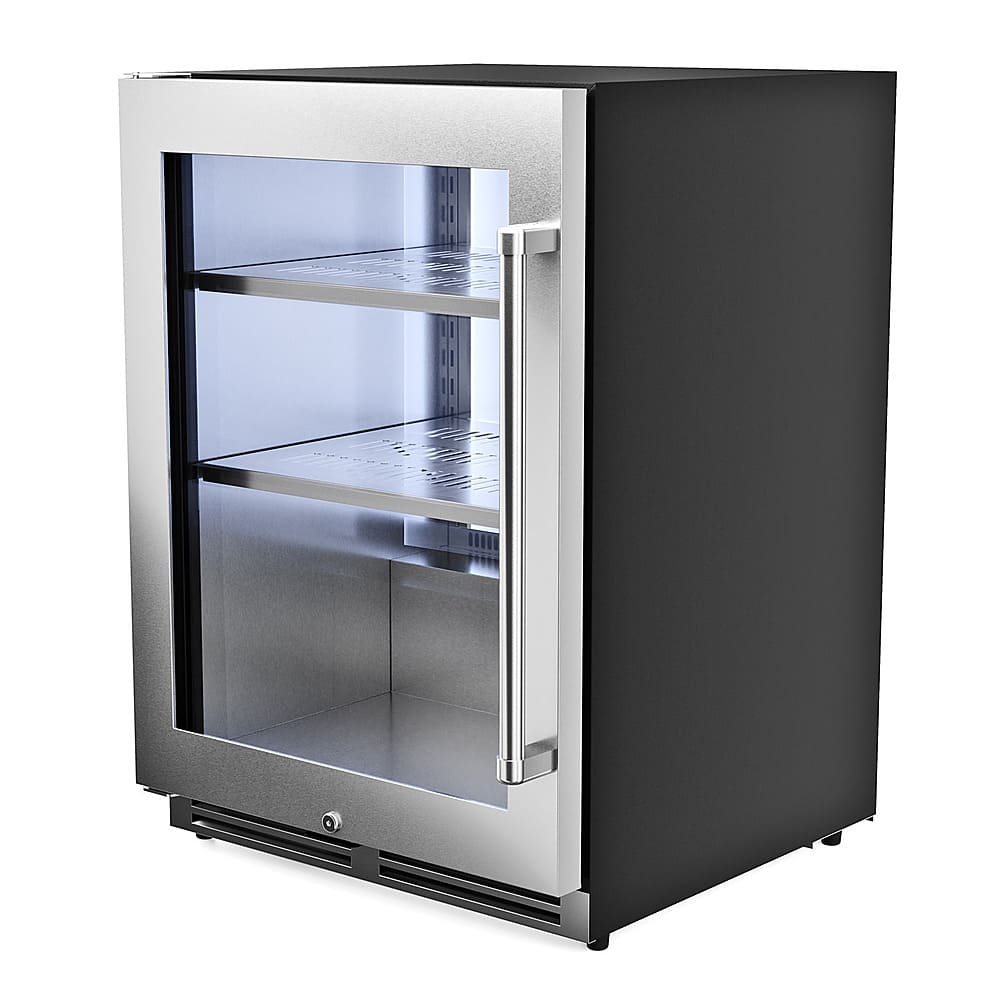 Angle View: Thor Kitchen - 5.3 Cu. Ft. Beverage Cooler with 140 Can Capacity - Stainless Steel