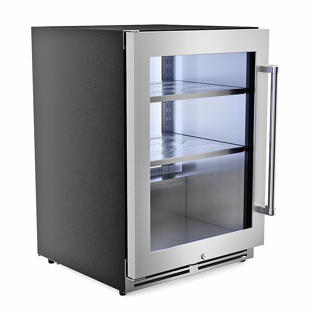 Left View: Thor Kitchen - 5.3 Cu. Ft. Beverage Cooler with 140 Can Capacity - Stainless Steel