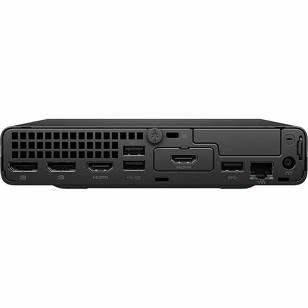 Back View: HP - Pro 400 G9 SFF Desktop - Intel Core i5 - 8GB Memory - 512GB SSD - Black