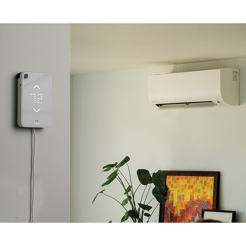 Alt View 17. Mysa - Smart Thermostat for Mini-Split Heat Pumps and Air Conditioners - White.