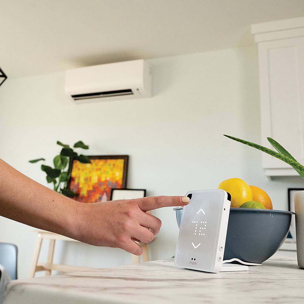 Alt View 19. Mysa - Smart Thermostat for Mini-Split Heat Pumps and Air Conditioners - White.