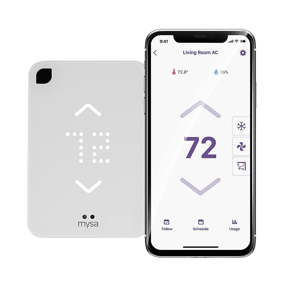 Alt View 24. Mysa - Smart Thermostat for Mini-Split Heat Pumps and Air Conditioners - White.