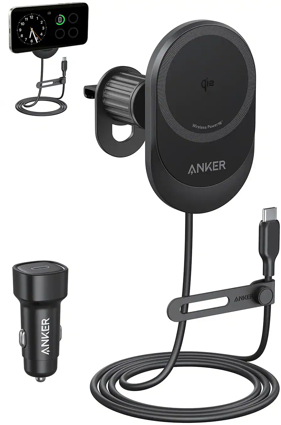 Anker MagGo Wireless Car Charger (Qi 15W) Black B2932H11-1