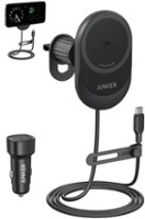 Anker MagGo Wireless Car Charger (Qi 2.0, 15W) - Black - Front_Zoom