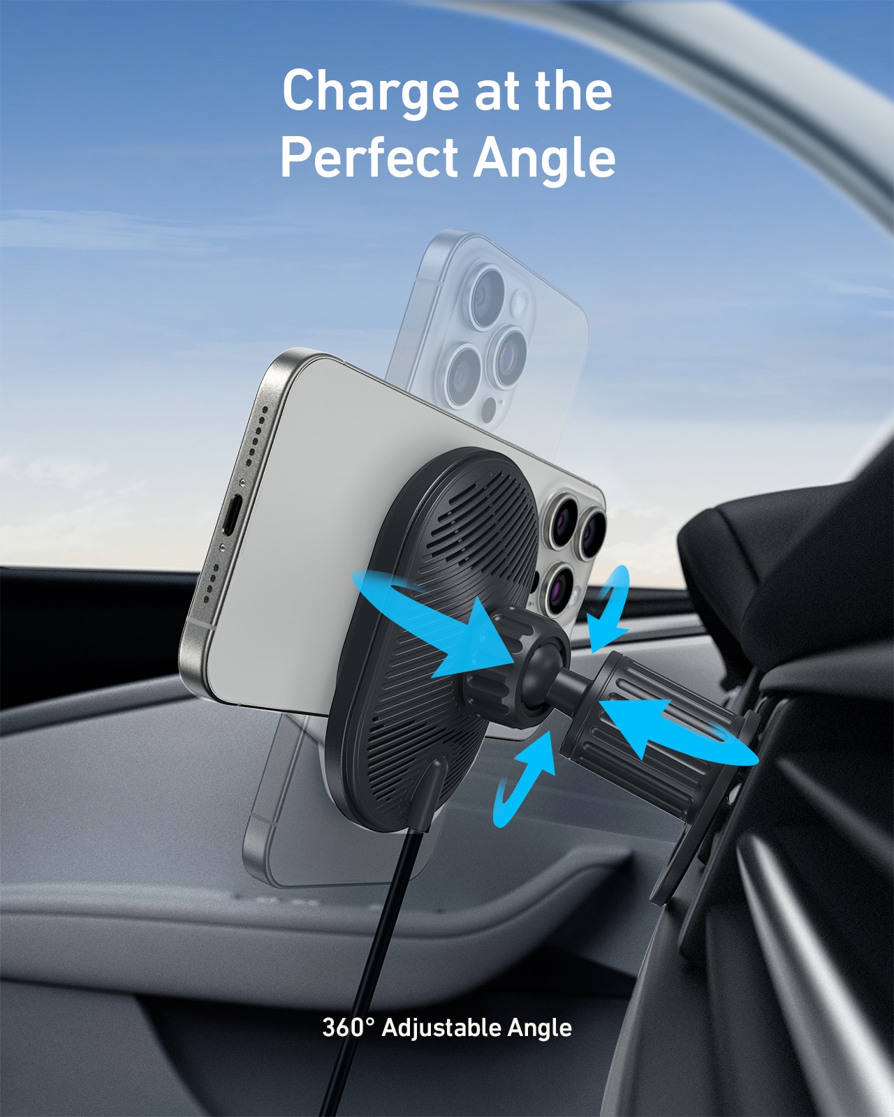 Charge at the Perfect Angle 360 Adjustable Angle
