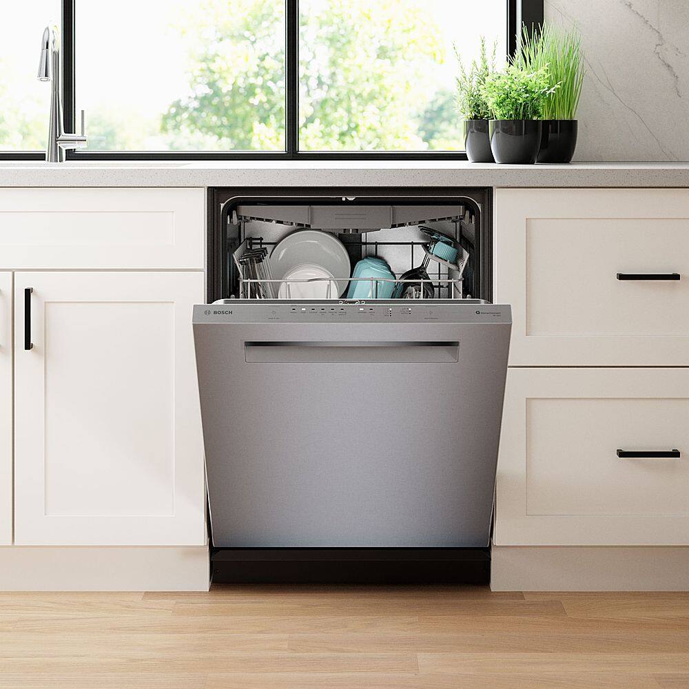 Alt View 30. Bosch - 500 Series 24" Top Control Smart Built-In Stainless Steel Tub Dishwasher - Stainless Steel.