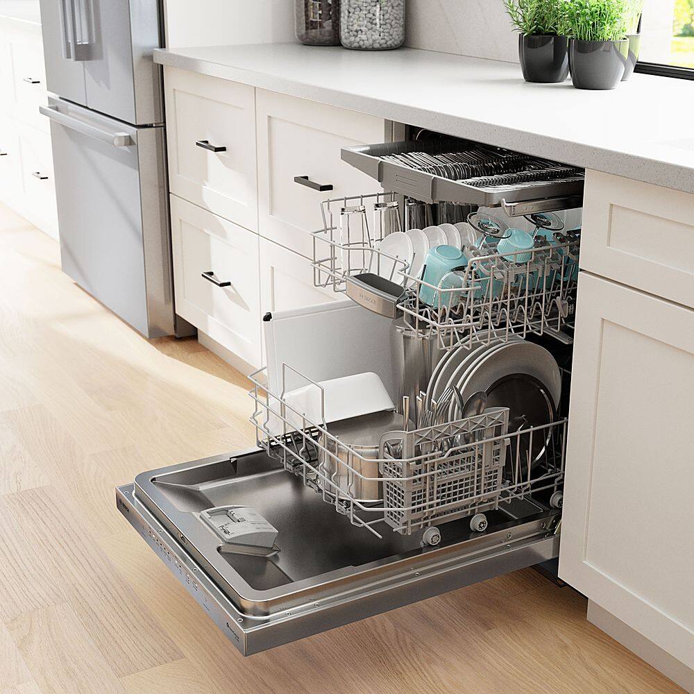 Alt View 33. Bosch - 500 Series 24" Top Control Smart Built-In Stainless Steel Tub Dishwasher - Stainless Steel.