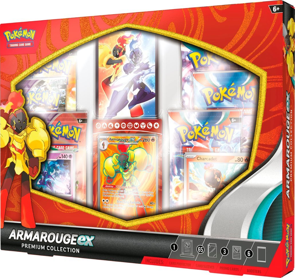 Zoom in on Left Zoom. Pokémon TCG: Armarouge ex Premium Collection.