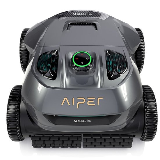 Front. Aiper - SG Pro Cordless Robotic Pool Cleaner for In-ground Pools up to 1600sq.ft, Automatic Pool Vacuum - Gray.